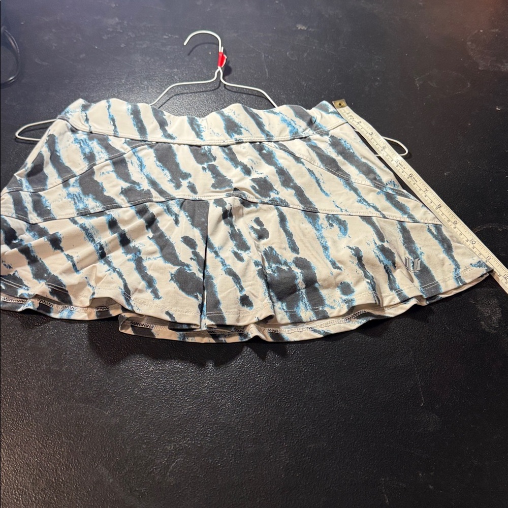 Blue and Black Patterned Skirt